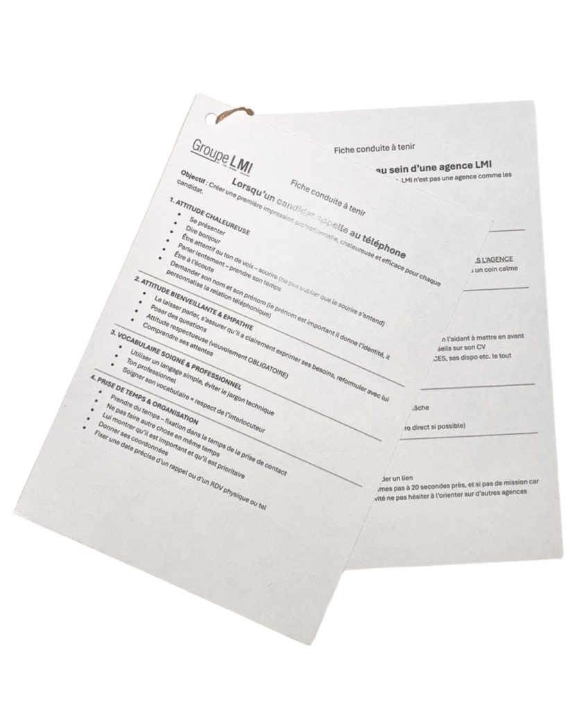 fiche de conduite
